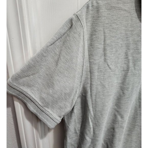 LL Bean Traditional Fit Gray Short Sleeve Polo Shirt Size Large Reg 100% Cotton - Picture 4 of 7